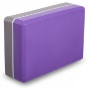 Блок для йоги двухцветный FI-1713 Grey/Violet