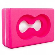 Блок для йоги (кирпич для йоги) с отверстием Record FI-5163 Pink