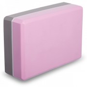 Блок для йоги двухцветный FI-1713 Pink/Grey