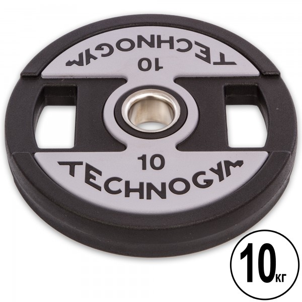 Блины (диски) полиуретановые с хватом и металлической втулкой d-51мм TECHNOGYM TG-1837-10 10кг