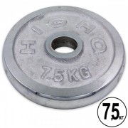 Блины (диски) хромированные d-52мм HIGHQ SPORT ТА-1838 7,5кг