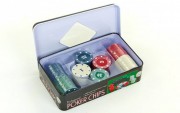 Фишки для покера в металлической коробке IG-1102110