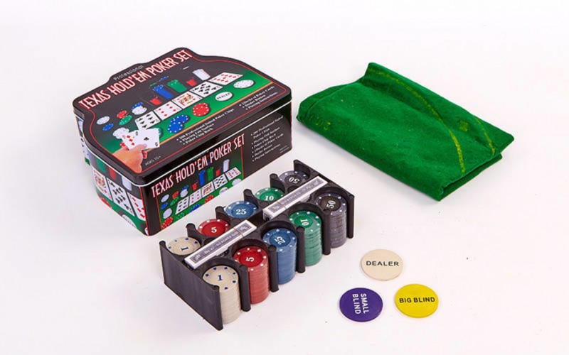Покерный набор в металлической коробке-200 фишек IG-1103240