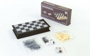 Шахматы, шашки, нарды 3 в 1 дорожные пластиковые магнитные IG-38810
