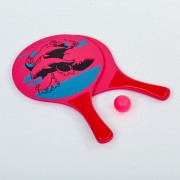 Набір ракетки та м'ячик для пляжного тенісу IG-5505 Pink