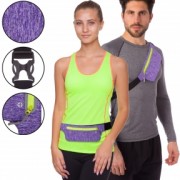 Ремінь-сумка спортивна (поясна) для бігу та велопрогулянки Zelart 1000A Фіолетовий