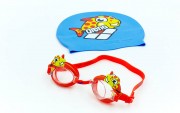 Набір для плавання дитячий окуляри та шапочка Arena WORLD AR-92295-20 Червоний-синій