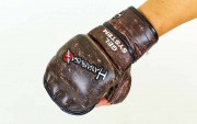Перчатки гибридные для единоборств ММА кожаные Hayabusa Kanpeki VL-5780 Коричневый L