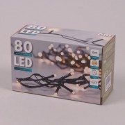 Гирлянда LED теплый свет 80 диодов 6 м. 40830