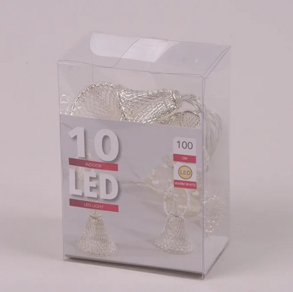 Гірлянда LED Дзвіночки тепле світло 10 світлодіодів 1 м. 40847