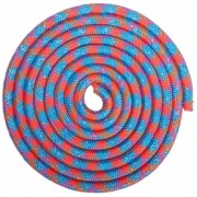 Скакалка для художньої гімнастики обтяжена із люрексом l-3м Zelart C-0372 Блакитний-рожевий