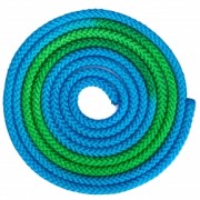 Скакалка для художественной гимнастики 3м 2-х цветная Zelart C-1657 Зеленый-голубой