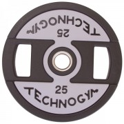 Блины (диски) полиуретановые с хватом и металлической втулкой d-51мм TECHNOGYM TG-1837-25 25кг