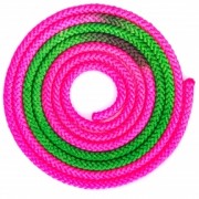 Скакалка для художественной гимнастики 3м 2-х цветная Zelart C-1657 Розовый-зеленый