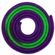 Скакалка для художественной гимнастики 3м 2-х цветная Zelart C-1657 Фиолетовый-зеленый