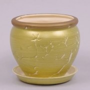 Горшок керамический Кора Flora 0.8л.золото