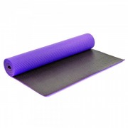 Килимок для фітнесу та йоги двошаровий SP-Planeta FI-5558 Фіолетовий-чорний