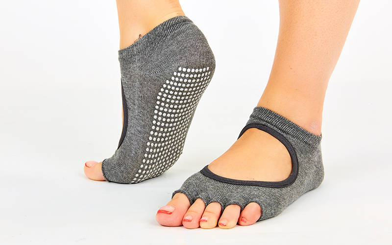Шкарпетки для йоги з відкритими пальцями SP-Planeta FL-6872 Темно-сірий