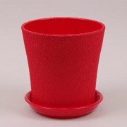 Горшок керамический Вуаль Flora шелк красный 2.3л.