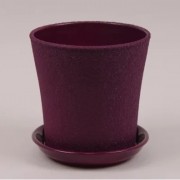 Горшок керамический Вуаль Flora шелк фиолетовый 1л.