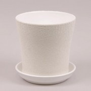 Горшок керамический Вуаль Flora шелк белый 2.3л