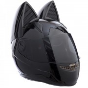 Мото Кото шлем с ушками женский MS-1650 Черный L