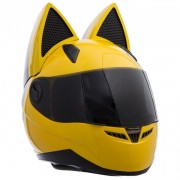 Мото Кото шлем с ушками женский MS-1650 Желтый L