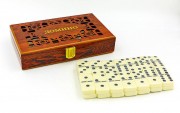 Домино настольная игра в деревянной коробке IG-5010E