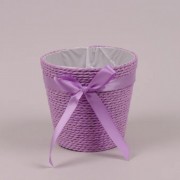 Кашпо вязаное фиолетовое Flora 24205