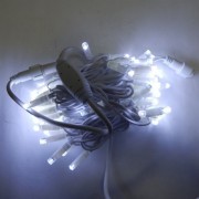 Гирлянда уличная Нить LED 100 белая/белый провод