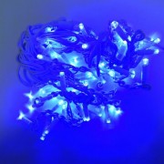 Гірлянда Вулична Бахрома LED 100 синій/білий провід