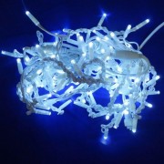 Гирлянда уличная Бахрома LED 140 холодный белый/белый провод
