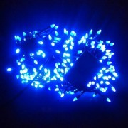 Гирлянда светодиодная LED500 1-23 синяя/черный провод конус-рис