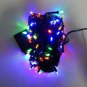 Гирлянда светодиодная LED300 1-20 RGB черный провод конус-рис