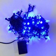 Гирлянда светодиодная LED 200 1-36 синяя черный провод кристалл