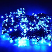 Гірлянда світлодіодна LED 500 1-40 синій чорний дріт кристал