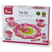 Viga Toys Деревянный чайный набор, розовый (50343)