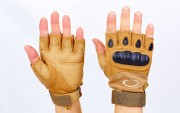 Тактичні рукавички з відкритими пальцями і посилив. протектор OAKLEY BC-4624 Хаккі М