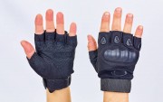 Тактичні рукавички з відкритими пальцями і посилив. протектор OAKLEY BC-4624 Чорний XL