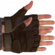 Тактичні рукавички з відкритими пальцями BLACKHAWK BC-4380 Оливковий L