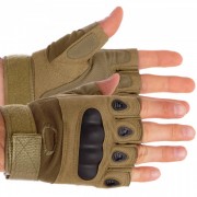 Тактичні рукавички з відкритими пальцями і посилив. протектор OAKLEY BC-4624 Хаккі L