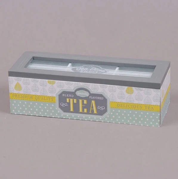 Скринька для чаю дерев'яна Flora 26232