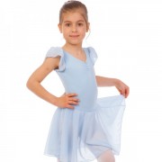 Платье для танцев (бейсик) с коротким рукавом фонарик Lingo CHD01 Blue