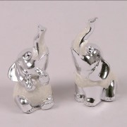 Фигурка Слон серебряный (цена за 6 шт.) Flora 26880