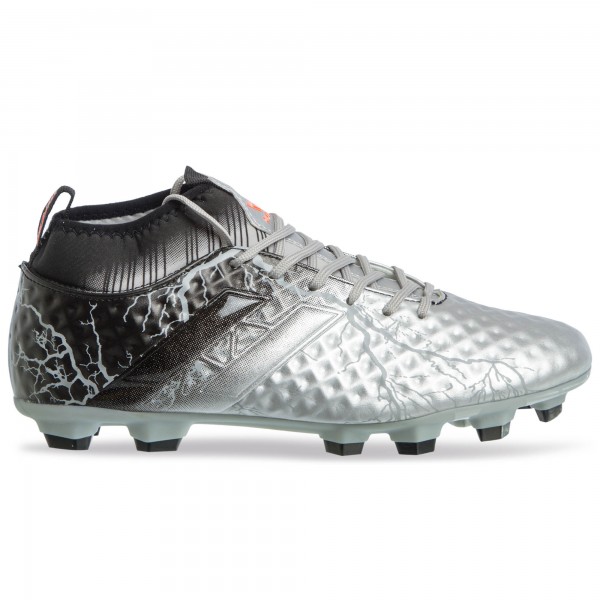 Бутсы футбольная обувь с носком Difeno 170706-1 р-р45 серебряный-черный