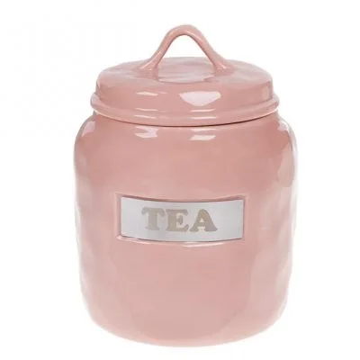 Банка керамічна із кришкою Flora Tea 1,5 л. рожева 32192