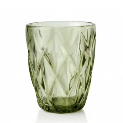 Комплект зелених скляних склянок Flora 