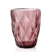 Комплект скляних рожевих склянок Flora 