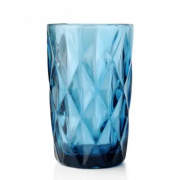 Комплект синіх скляних склянок Flora 