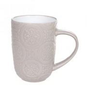 Чашка керамическая Flora Дамаск бежевая 0,4 л. 32009